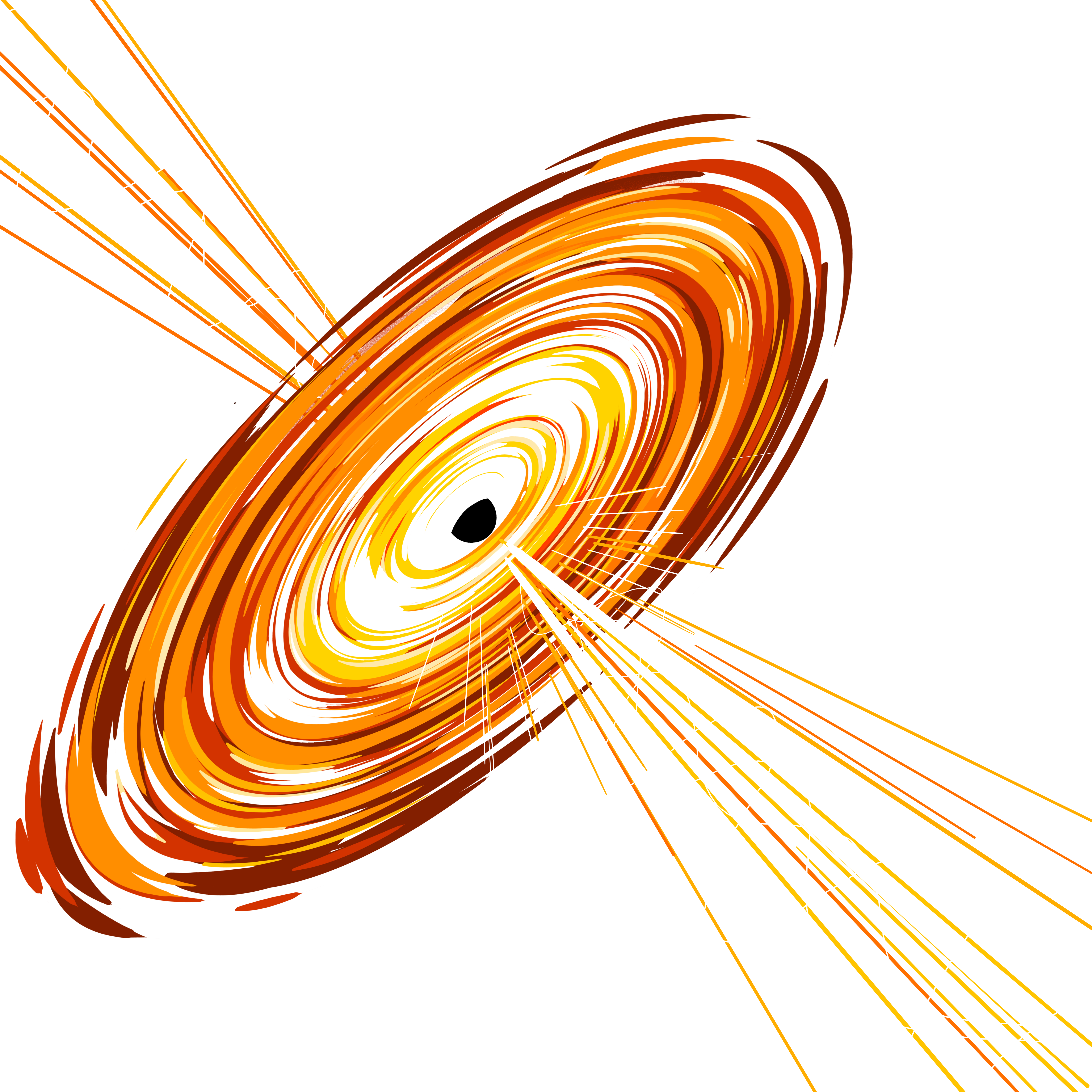 ID: A stylized painting of a black hole.